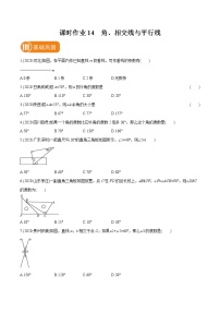 2022届初中数学一轮复习 课时作业14 角、相交线与平行线