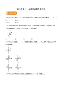 2022届初中数学一轮复习 课时作业11 反比例函数及其应用