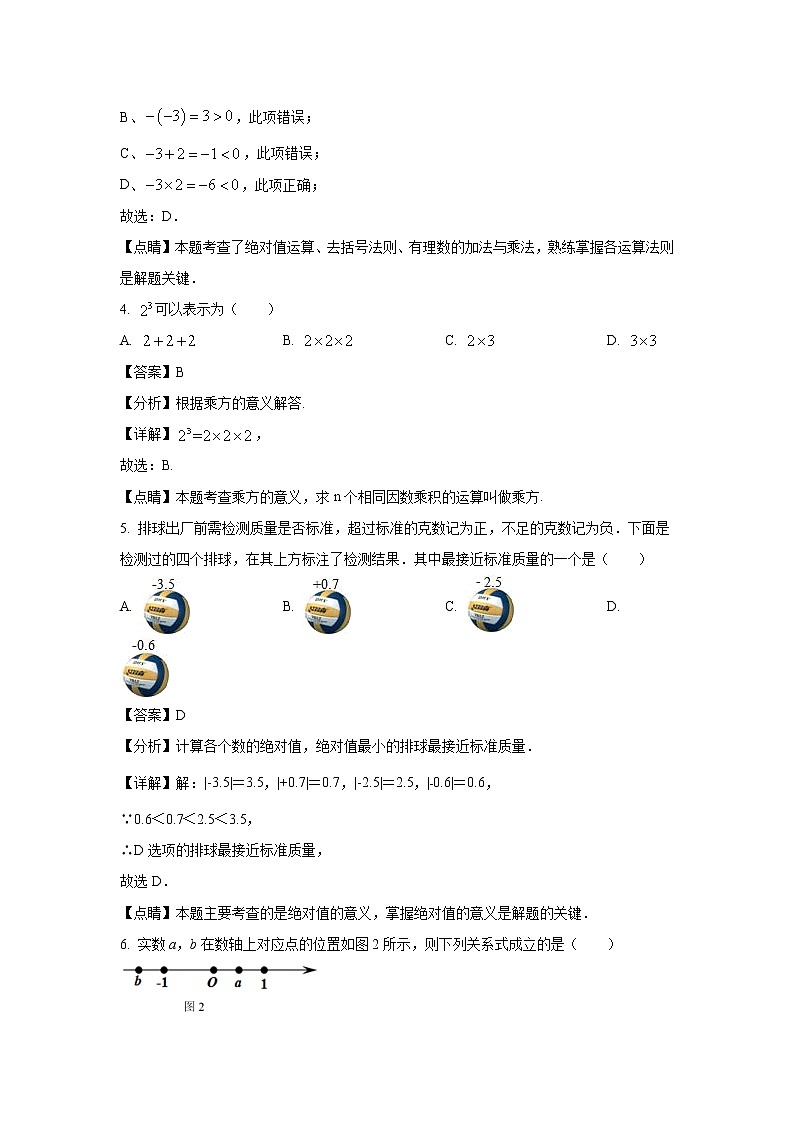 2020-2021学年厦门市湖里区七年级上学期期末数学试题（含答案与解析）第2页