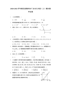 2020-2021学年湖北省随州市广水市九年级（上）期末数学试卷