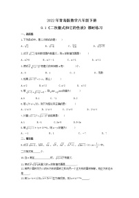 初中数学青岛版八年级下册9.1 二次根式和它的性质优秀习题