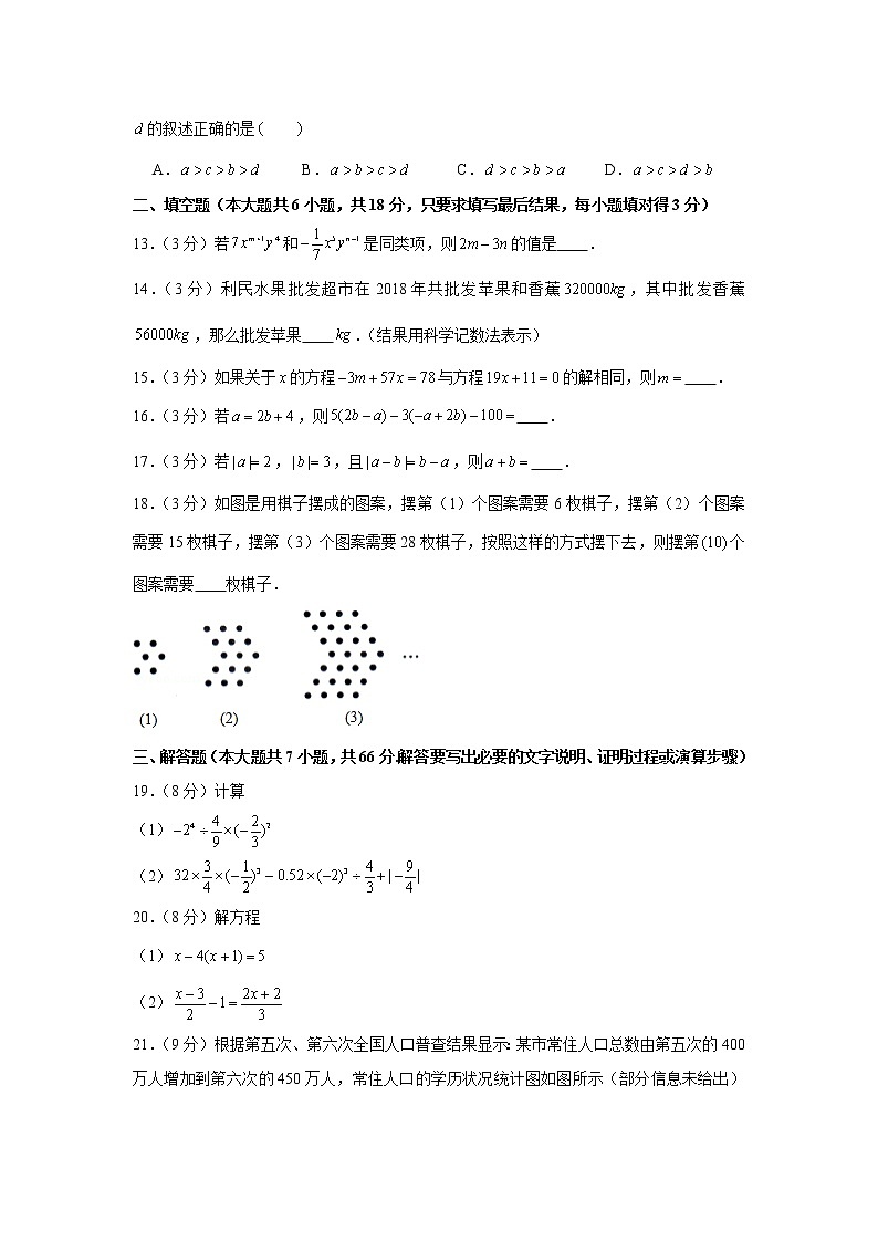 2018-2019学年山东省潍坊市青州市、诸城市七年级（上）期末数学试卷03