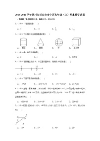 2019-2020学年四川省乐山市市中区七年级（上）期末数学试卷