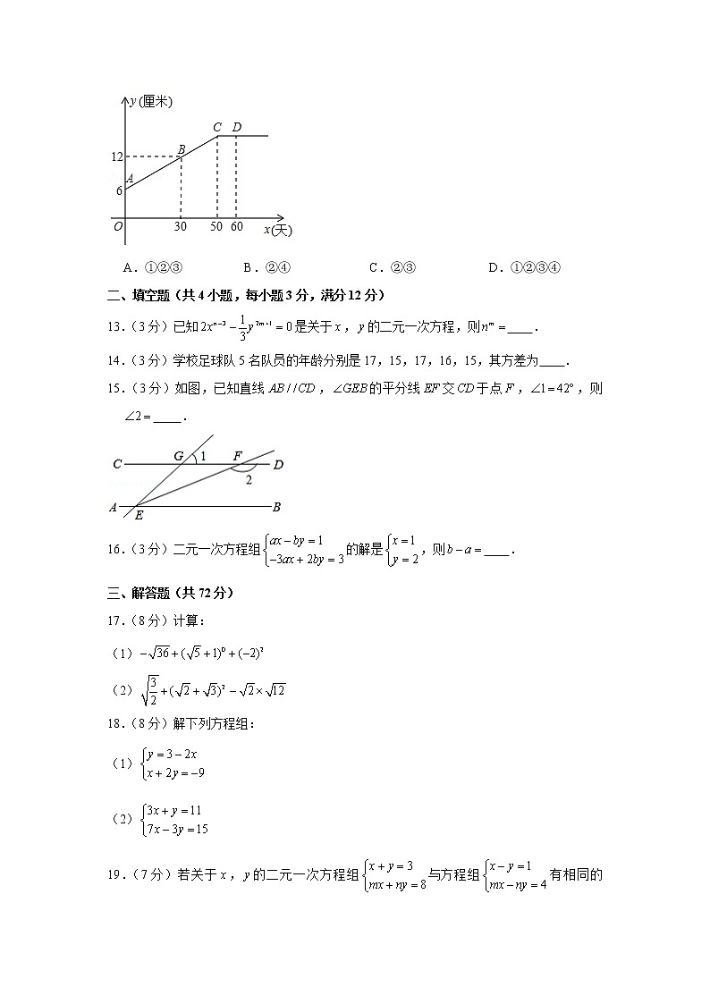 2019-2020学年甘肃省兰州市联片办学八年级（上）期末数学试卷第3页