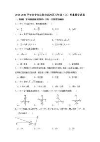 2019-2020学年辽宁省沈阳市沈河区八年级（上）期末数学试卷