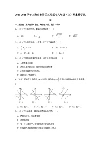 2020-2021学年上海市奉贤区五校联考八年级（上）期末数学试卷