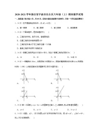 2020-2021学年浙江省宁波市北仑区八年级（上）期末数学试卷