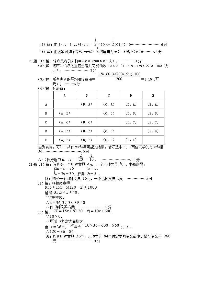 2021年内蒙古呼和浩特市回民区九年级二模数学试题（解析版+原卷版）02