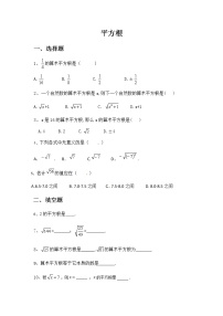 初中数学人教版七年级下册6.1 平方根练习