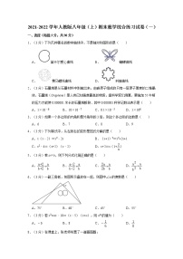 2021-2022学年人教版八年级（上）期末数学综合练习试卷（一）  word，解析版