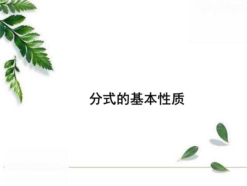 华师大版八年级下册《分式的基本性质》同步课件01