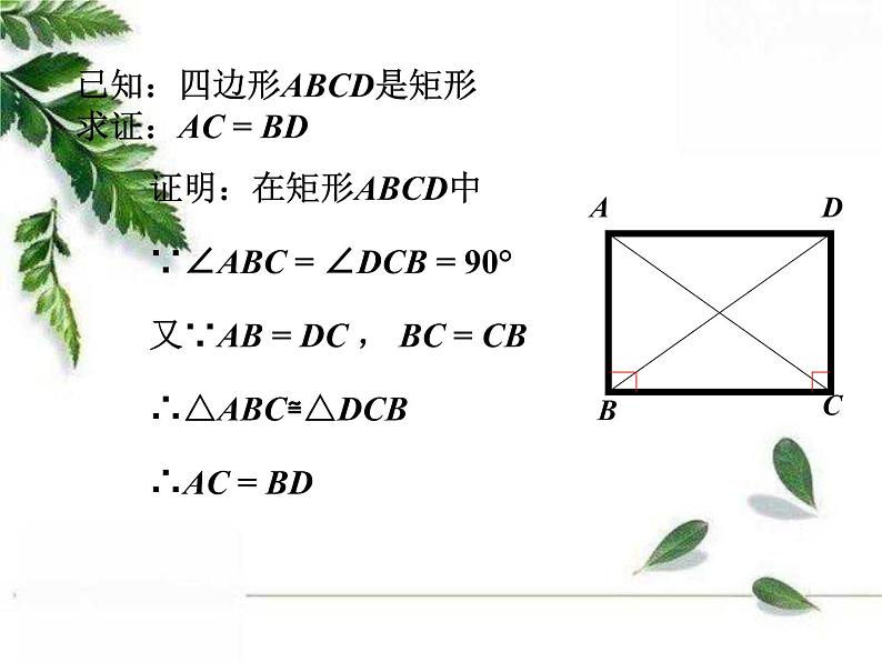 华师大版八年级下册 《矩形的性质》同步课件第5页