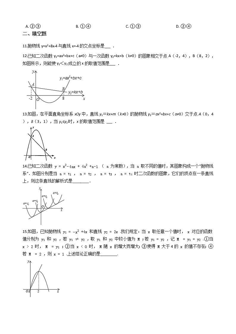 2021-2022苏科版九年级下册---第5章二次函数--二次函数与一次函数的综合应用练习题03
