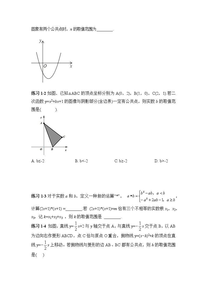2022届中考数学专题复习训练——二次函数 专题17二次函数综合之交点问题学案02