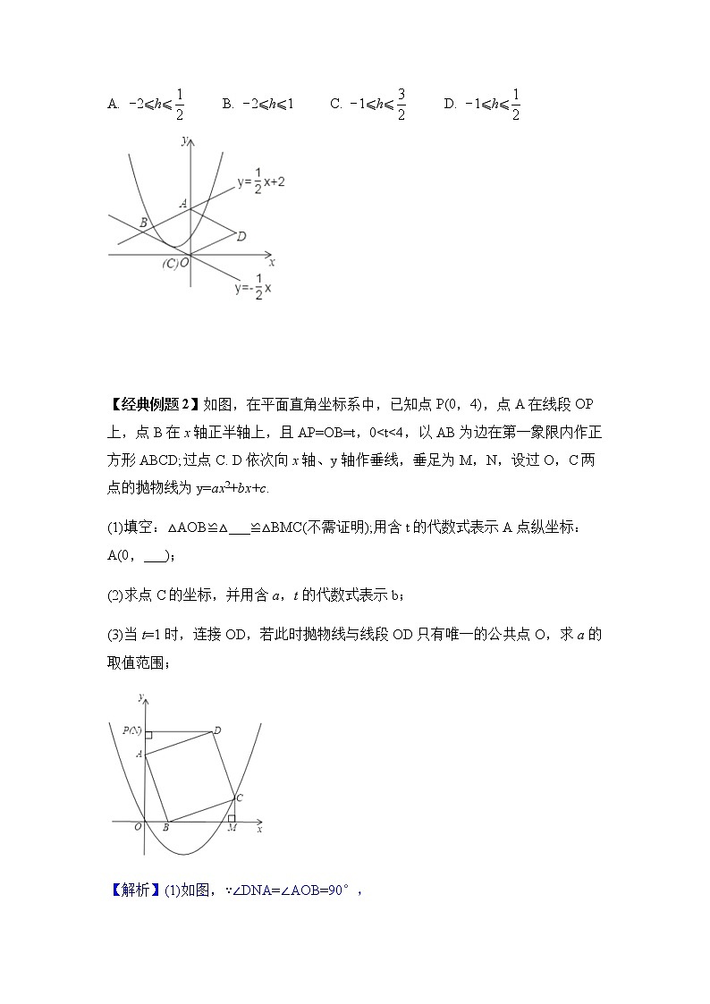 2022届中考数学专题复习训练——二次函数 专题17二次函数综合之交点问题学案03