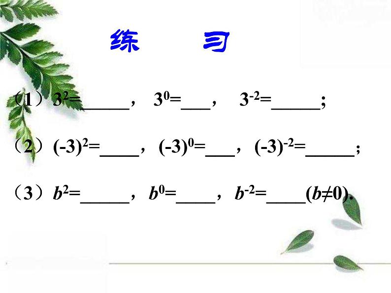 华师大版八年级下册 《零次幂和负整数指数幂》教学课件第6页