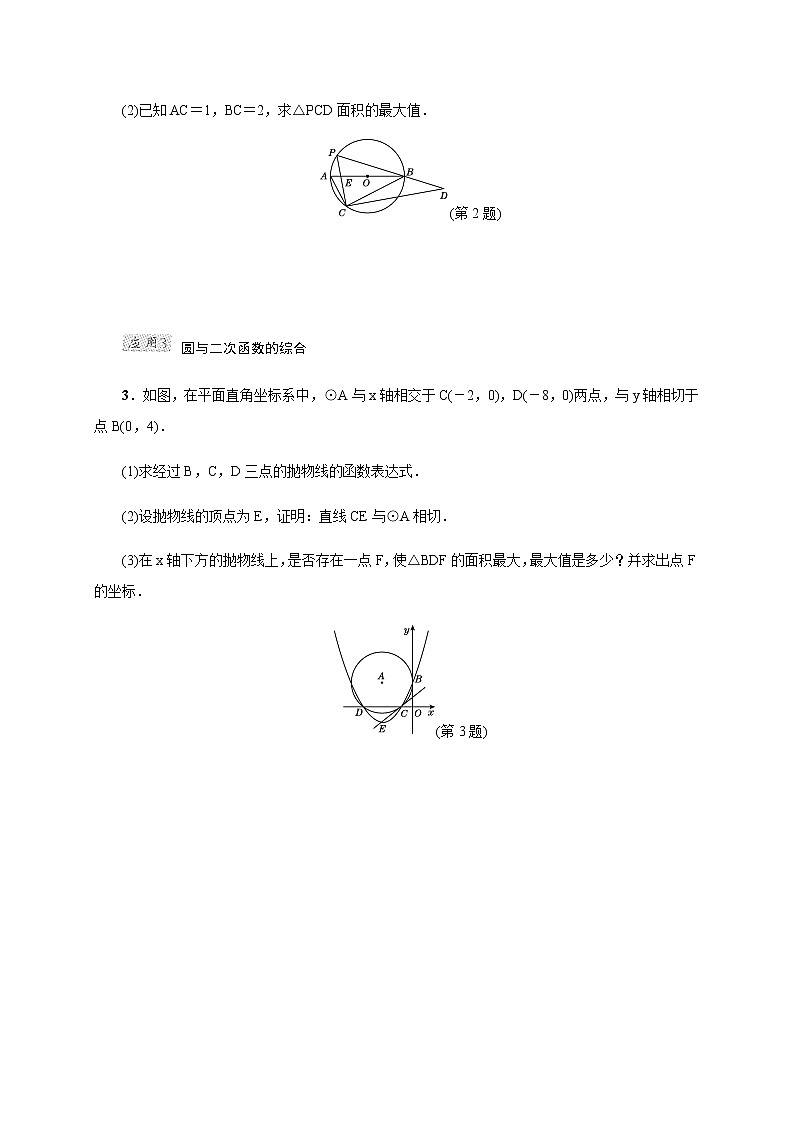 专项训练9 圆与学科内知识的综合应用第2页