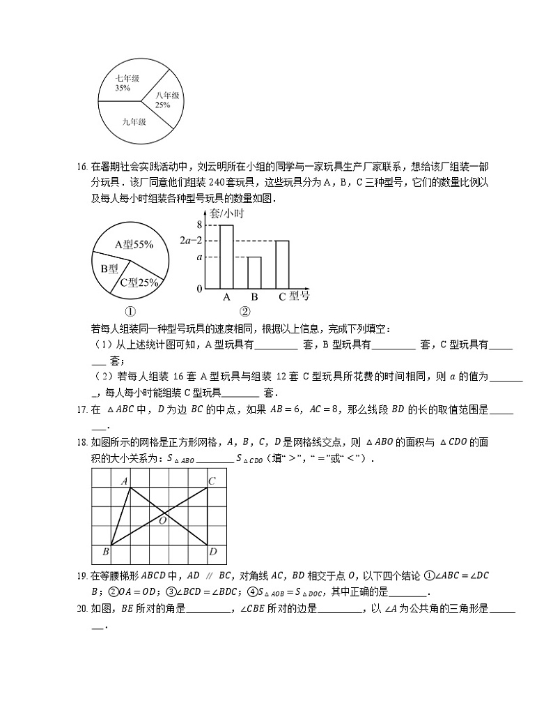2021年北京通州区张家湾中学七年级下期末数学试卷第3页