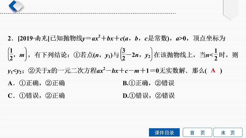 专题提升(7)　二次函数的图象和性质的综合运用课件PPT第8页