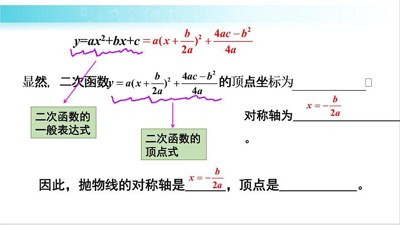 华师大版数学九年级下册 26.2  二次函数y=ax²+bx+c的图象和性质 教学课件08