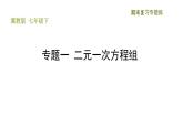 冀教版七年级下册数学 期末复习专题练 1.专题一 二元一次方程组 习题课件