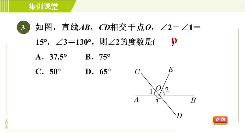 北师版七年级下册数学 第2章 集训课堂 练素养 识别相交线中的几种角 习题课件第6页