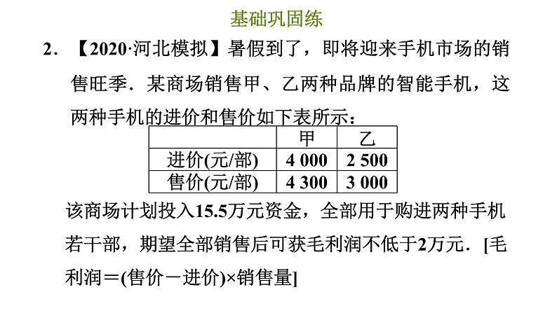 冀教版八年级下册数学 第21章 21.4.2  含两个一次函数的应用 习题课件第7页