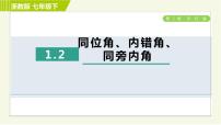 初中浙教版1.2同位角、内错角、同旁内角习题课件ppt
