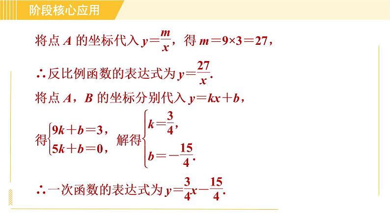 苏科版八年级下册数学 第11章 阶段核心应用 用反比例函数比例系数k的几何意义解与面积相关的应用 习题课件第6页