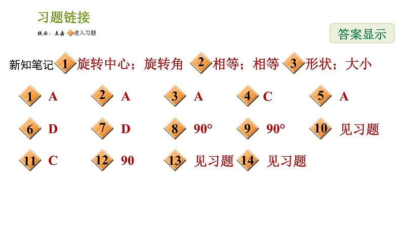 湘教版七年级下册数学 第5章 5.2 旋转 习题课件第2页