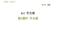 初中数学人教版七年级下册6.1 平方根习题课件ppt