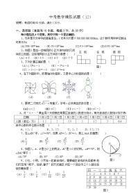 中考数学模拟试题与答案12