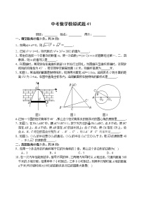 中考数学模拟试题与答案41