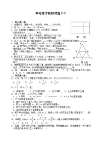 中考数学模拟试题与答案16