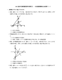 2022届中考典型解答题专题练习：一次函数图像的交点问题（一）