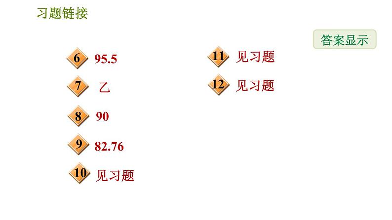 沪科版八年级下册数学 第20章 20.2.2  加权平均数 习题课件第3页