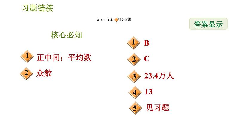 沪科版八年级下册数学 第20章 20.2.3  中位数和众数 习题课件02