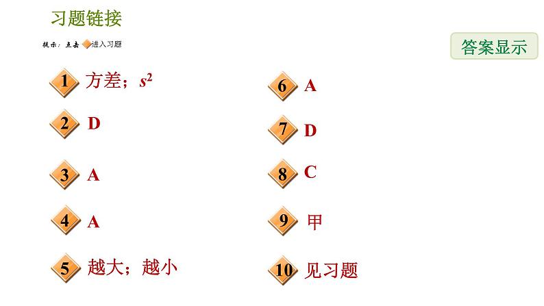 人教版八年级下册数学 第20章 20.2.1  方　差 习题课件02