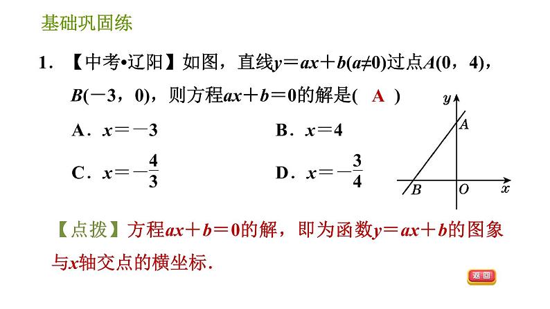 湘教版八年级下册数学 第4章 4.5.3 一次函数与一次方程(组) 习题课件第6页