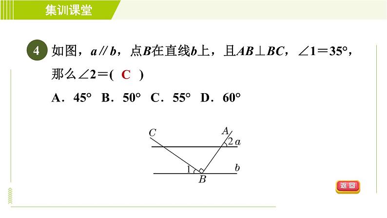 北师版七年级下册数学 第2章 集训课堂  测素质 平行线的判定与性质 习题课件第7页