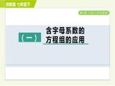 浙教版七年級(jí)下冊(cè)數(shù)學(xué) 第2章 專題提升訓(xùn)練（一）含字母系數(shù)的方程組的應(yīng)用 習(xí)題課件