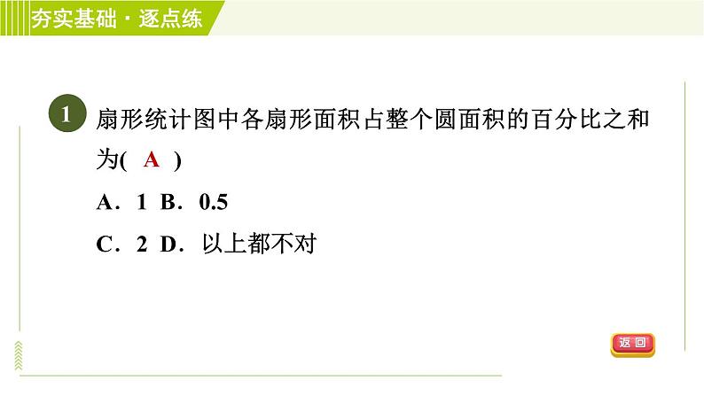 浙教版七年级下册数学 第6章 6.3扇形统计图 习题课件03