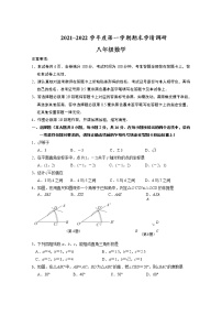 江苏省南京市溧水区2021-2022学年八年级上学期期末学情调研数学试题（word版 含答案）