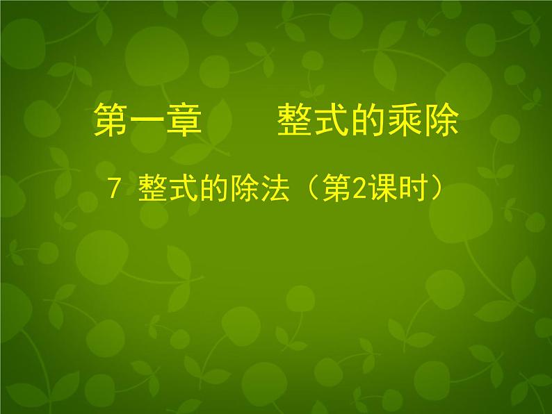 北师大初中数学七下《1.7整式的除法》PPT课件 (5)01