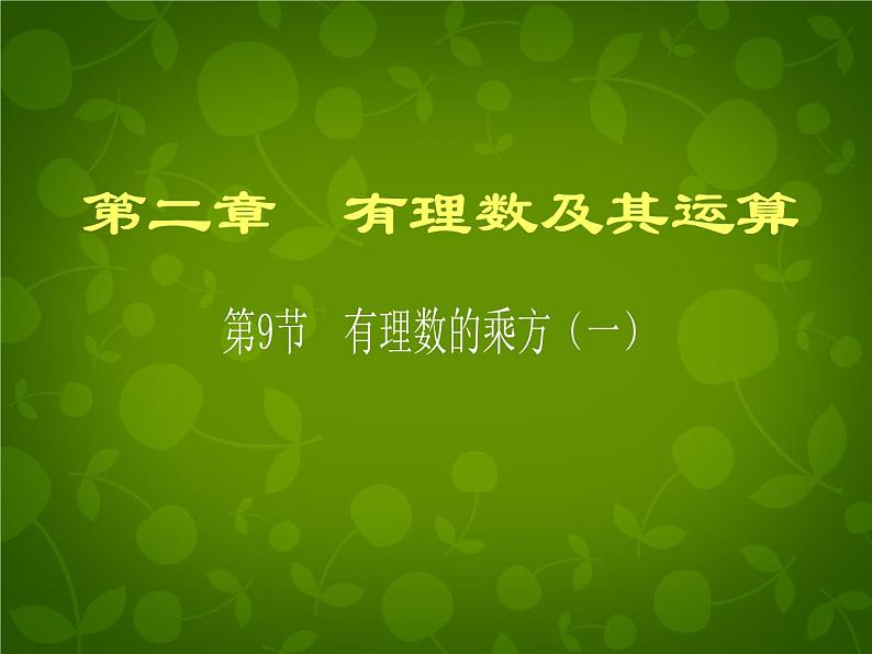 北师大初中数学七上《2.9 有理数的乘方》PPT课件 (7)第1页