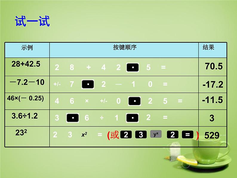 北师大初中数学七上《2.12 用计算器进行运算》PPT课件 (7)08