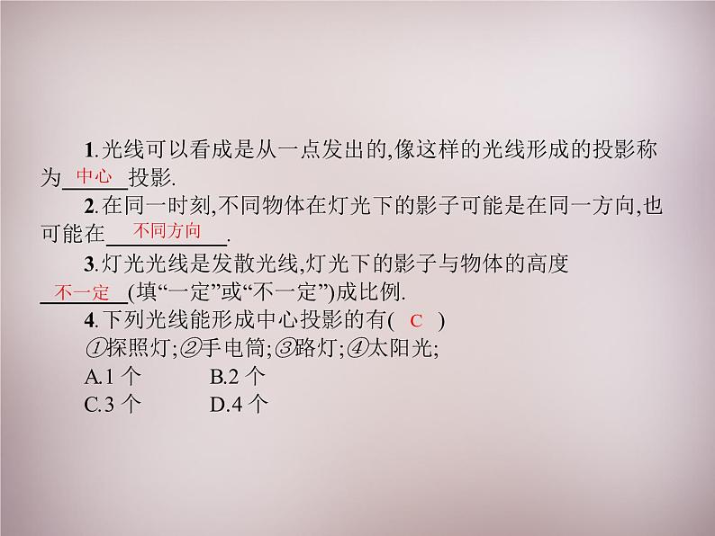 北师大初中数学九上《5.1.投影》PPT课件 (3)04