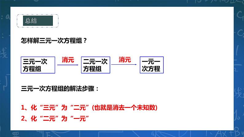 7. 3  三元一次方程组的解法 课件+ 学案07