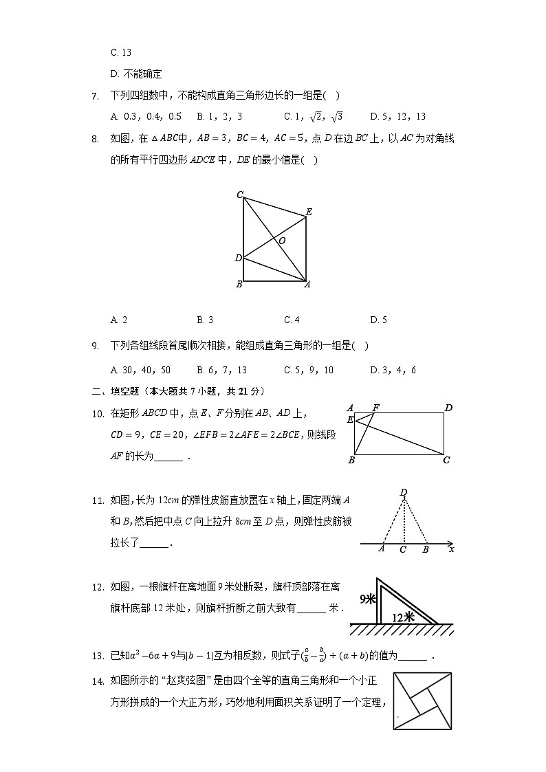2020-2021学年八年级数学人教版下册 第17章 勾股定理 单元测试卷第2页