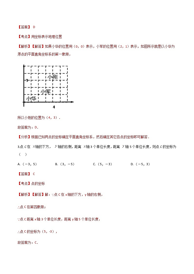 第6讲 平面直角坐标系章节测试题B卷-七年级数学下册知识点同步练习（人教版）（解析版）第2页